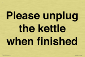 Please unplug the kettle when finished